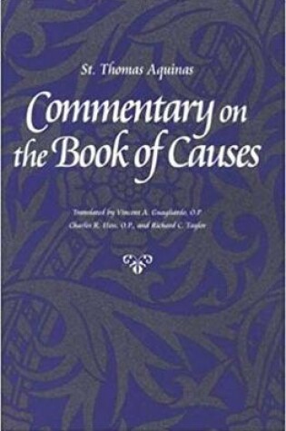 Cover of Commentary on the "Book of Causes