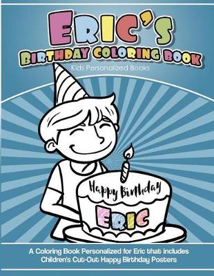 Book cover for Eric's Birthday Coloring Book Kids Personalized Books