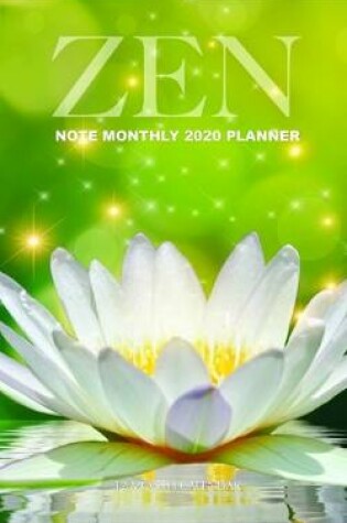 Cover of Zen Note Monthly 2020 Planner 12 Month Calendar