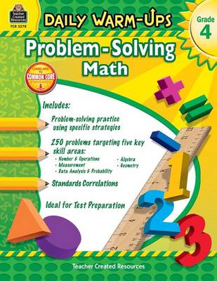 Book cover for Daily Warm-Ups: Problem Solving Math Grade 4