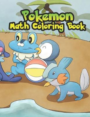 Book cover for pokemon math coloring book