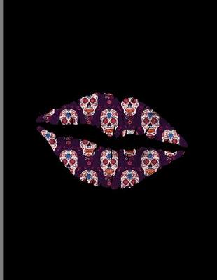 Book cover for Kiss Mark Lips Purple Skulls Halloween