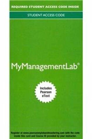 Cover of 2014 Mymanagementlab with Pearson Etext -- Access Card -- For Human Resource Management