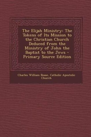 Cover of The Elijah Ministry