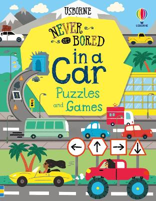 Book cover for Never Get Bored in a Car Puzzles & Games