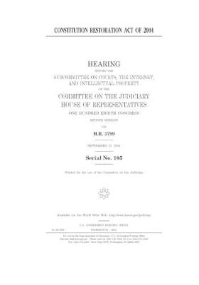 Book cover for Constitution Restoration Act of 2004