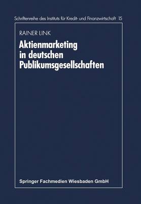 Cover of Aktienmarketing in deutschen Publikumsgesellschaften