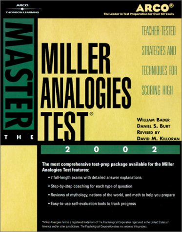 Book cover for Master the Miller Analogies TE