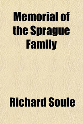 Book cover for Memorial of the Sprague Family