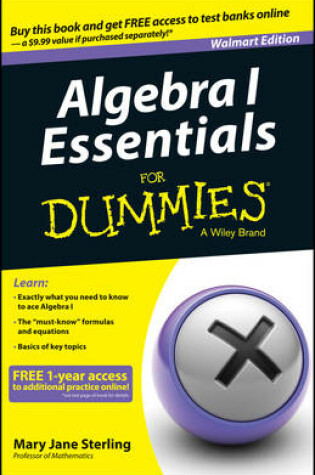 Cover of Algebra I Essentials for Dummies, Wal-Mart Edition