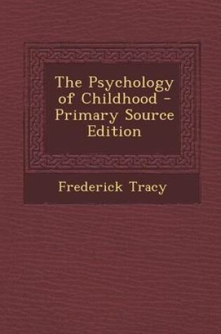 Cover of Psychology of Childhood