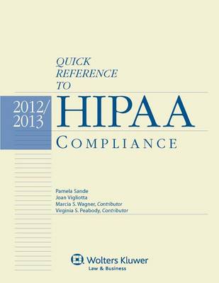 Book cover for Quick Reference to Hipaa Compliance, 2012-2013 Edition