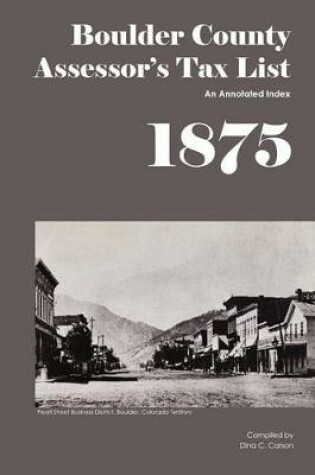 Cover of Boulder County Assessor's Tax List 1875