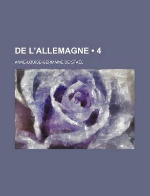 Book cover for de L'Allemagne (4)