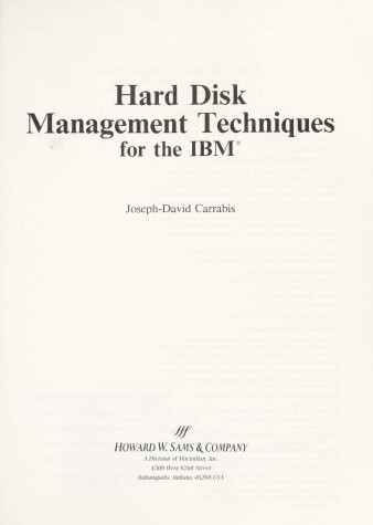 Book cover for Hard Disc Management Techniques