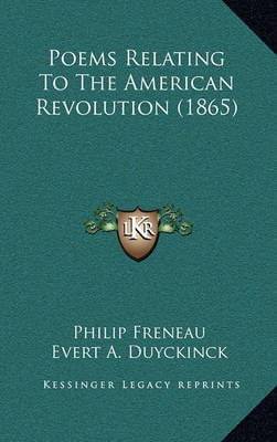 Book cover for Poems Relating to the American Revolution (1865)