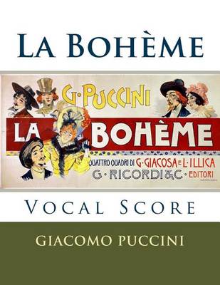 Book cover for La Boheme - vocal score (Italian and English)