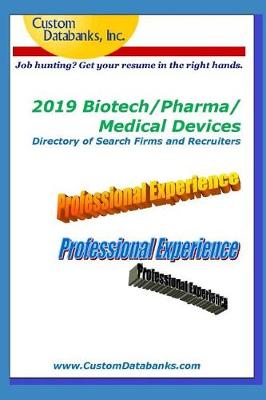 Book cover for 2019 Biotech/Pharma/Medical Devices Directory of Search Firms and Recruiters