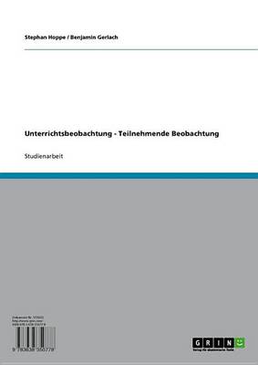 Book cover for Unterrichtsbeobachtung