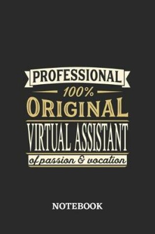 Cover of Professional Original Virtual Assistant Notebook of Passion and Vocation