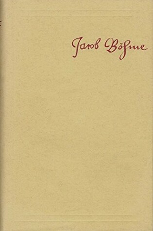 Cover of Jacob Bohme