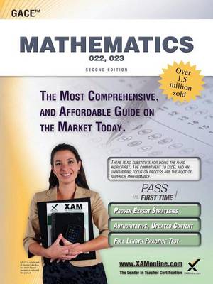 Cover of Gace Mathematics 022, 023 Teacher Certification Study Guide Test Prep