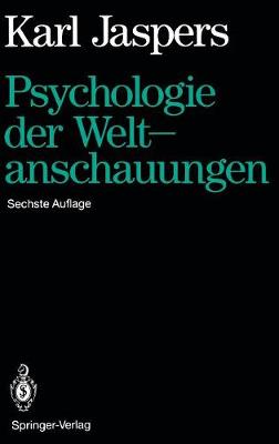 Book cover for Psychologie der Weltanschauungen
