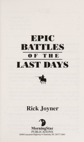 Book cover for Epic Battle of Last Days