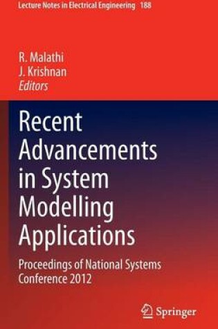 Cover of Recent Advancements in System Modelling Applications: Proceedings of National Systems Conference 2012