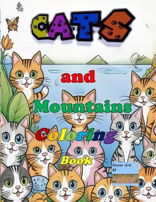 Book cover for Cats and Mountains Coloring Book