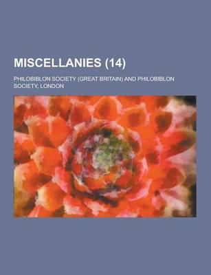 Book cover for Miscellanies (14)