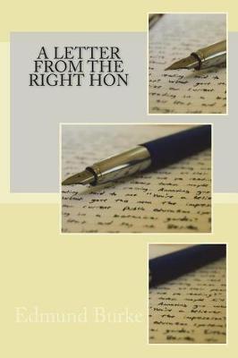 Book cover for A letter from the Right Hon