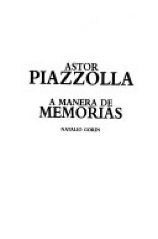 Cover of Astor Piazzolla