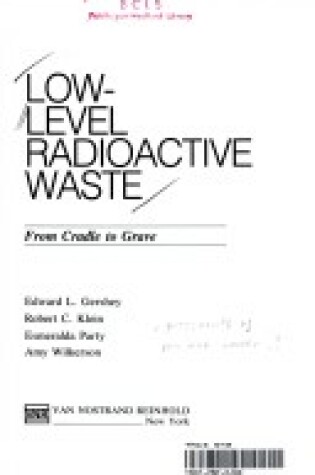 Cover of Low-level Radioactive Waste