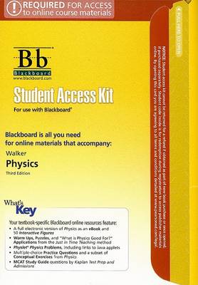 Book cover for Blackboard, Student Access Kit, Physics