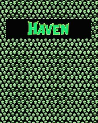 Book cover for 120 Page Handwriting Practice Book with Green Alien Cover Haven