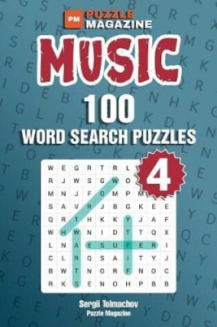 Cover of Music - 100 Word Search Puzzles (Volume 4)