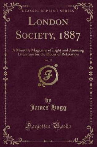 Cover of London Society, 1887, Vol. 52
