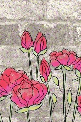 Book cover for Pink Flowers Painted on a Brick Wall Journal