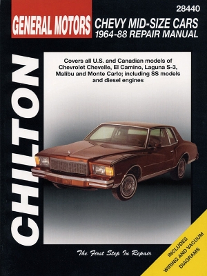 Book cover for Chevrolet Mid-Size Cars (64 - 88) (Chilton)