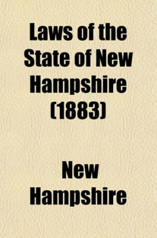 Cover of Laws of the State of New Hampshire (1883)