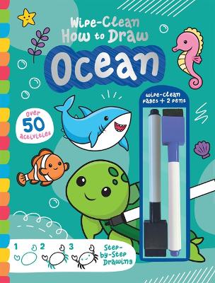 Book cover for Wipe-Clean How to Draw Ocean