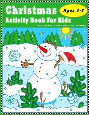 Book cover for Christmas Activity Book For Kids Ages 4-8