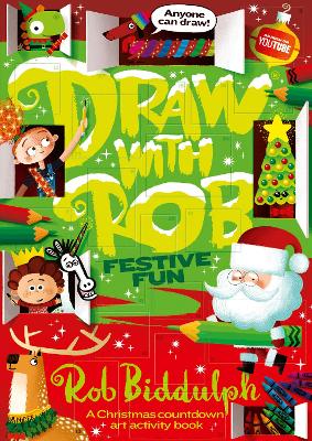 Book cover for Draw With Rob: Festive Fun