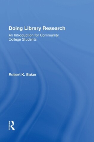 Cover of Doing Library Research