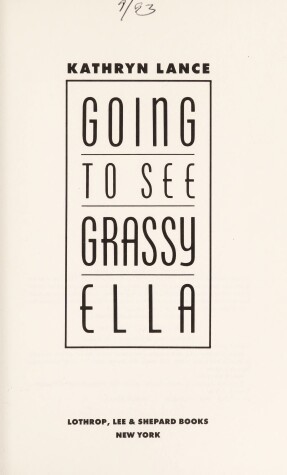 Book cover for Going to See Grassy Ella