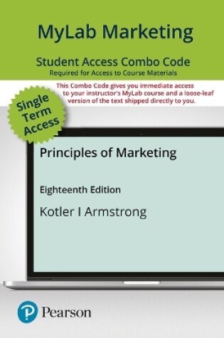Cover of Mylab Marketing with Pearson Etext -- Combo Access Card -- For Principles of Marketing