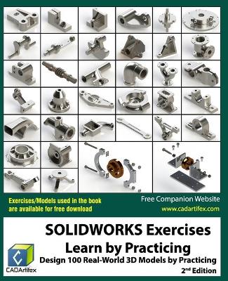 Book cover for SOLIDWORKS Exercises - Learn by Practicing