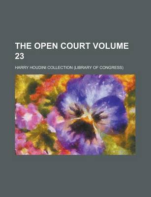 Book cover for The Open Court Volume 23