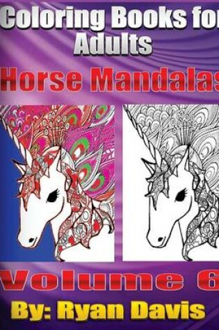 Cover of Coloring Books for Adults: Horse Mandalas